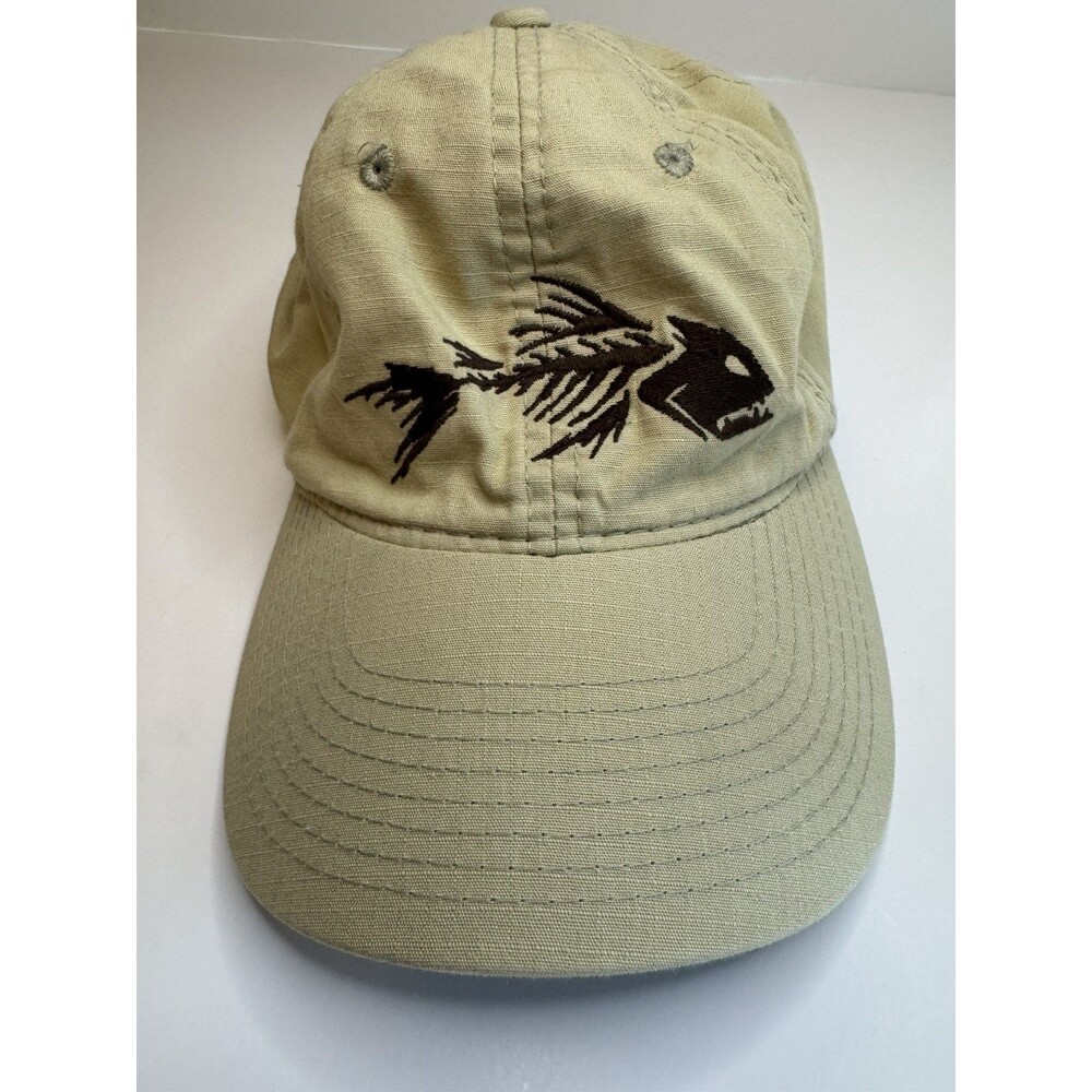 Cabela's Bone Fish Fossil Skeleton Men's Outdoor Tan Cap/Hat Fishing